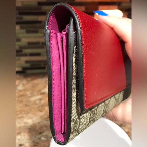 GUCCI GG Supreme French Flap Long Wallet ❤️🔥 - Picture 13 of 17